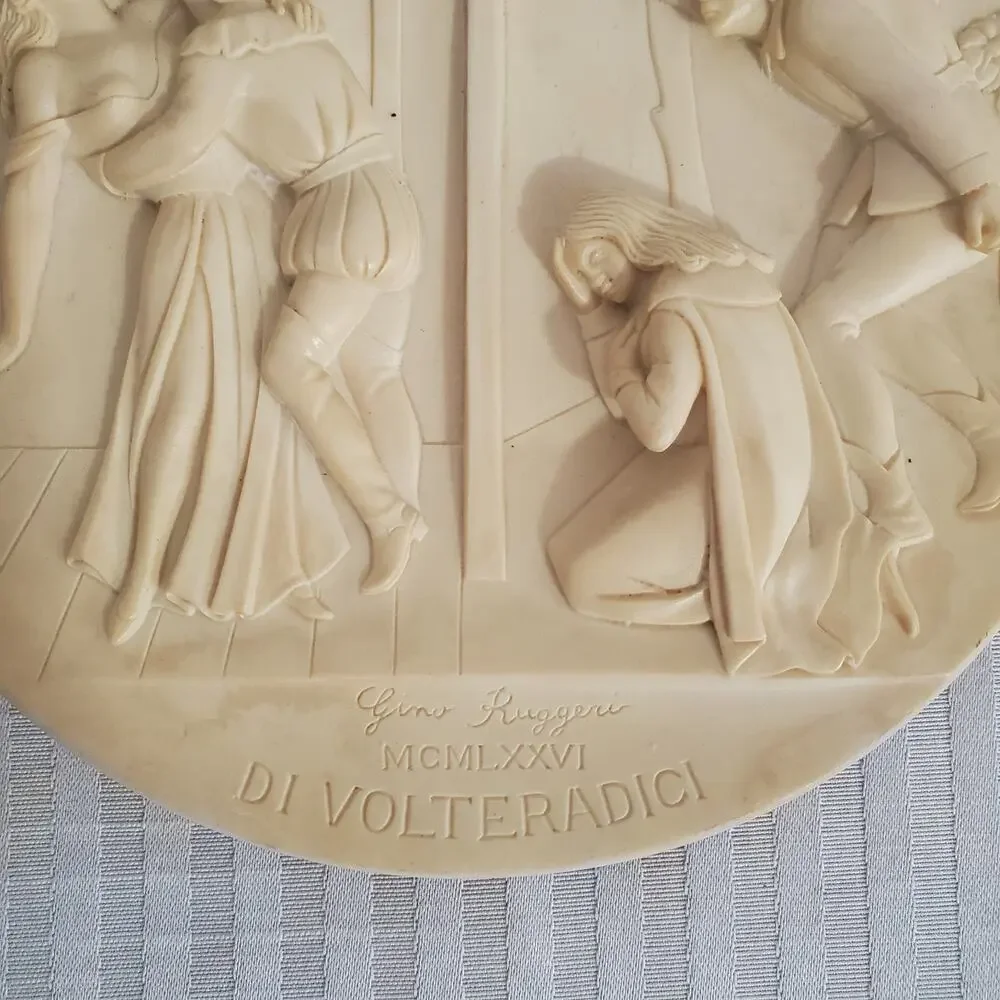 Vtg Alabaster Plates 